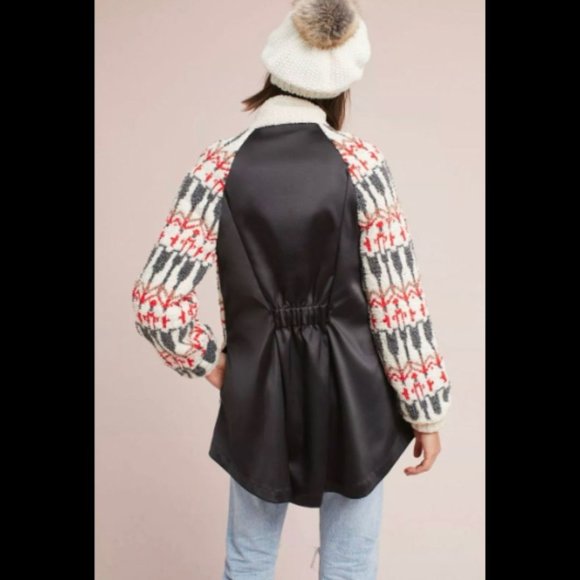 EUC Anthropologie Sleeping On Snow Intarsia Sweater Jacket - Size S - Picture 2 of 3